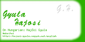 gyula hajosi business card