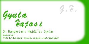 gyula hajosi business card